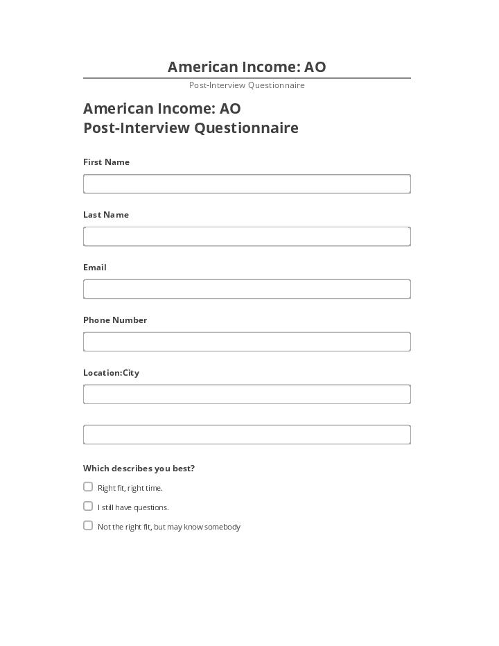 Arrange American Income: AO in Salesforce