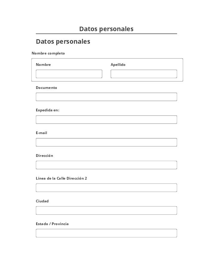Incorporate Datos personales in Salesforce