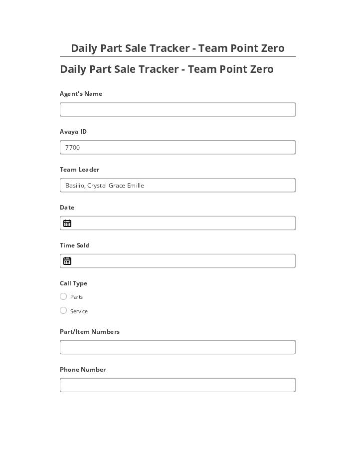 Manage Daily Part Sale Tracker - Team Point Zero in Salesforce