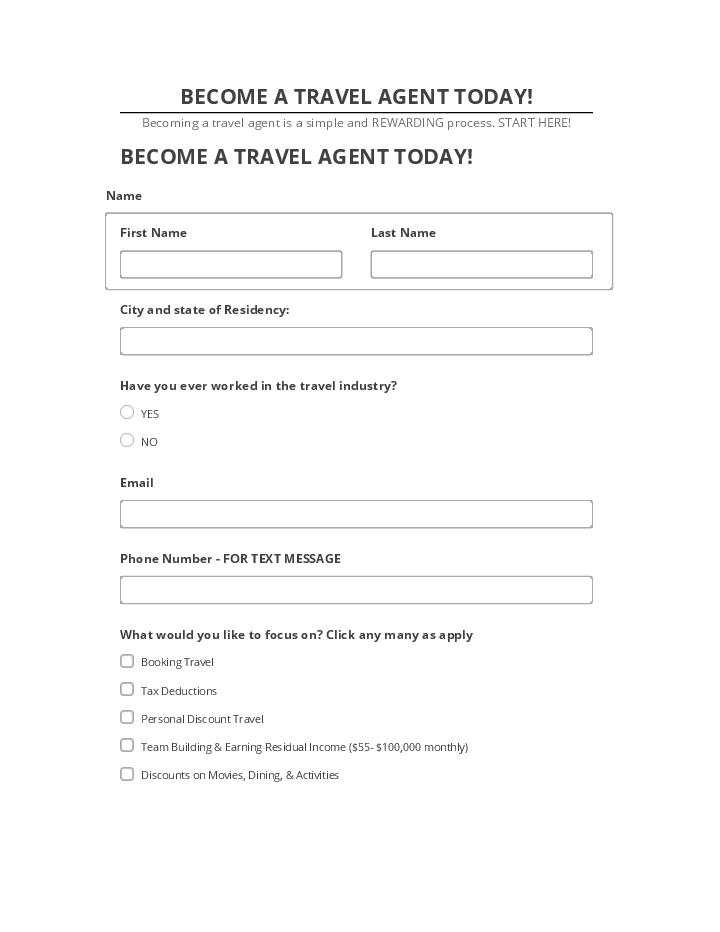 Extract BECOME A TRAVEL AGENT TODAY! from Microsoft Dynamics