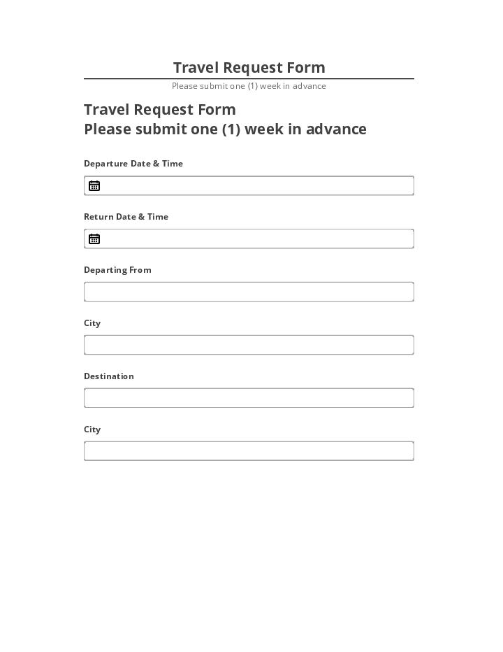 Manage Travel Request Form in Netsuite