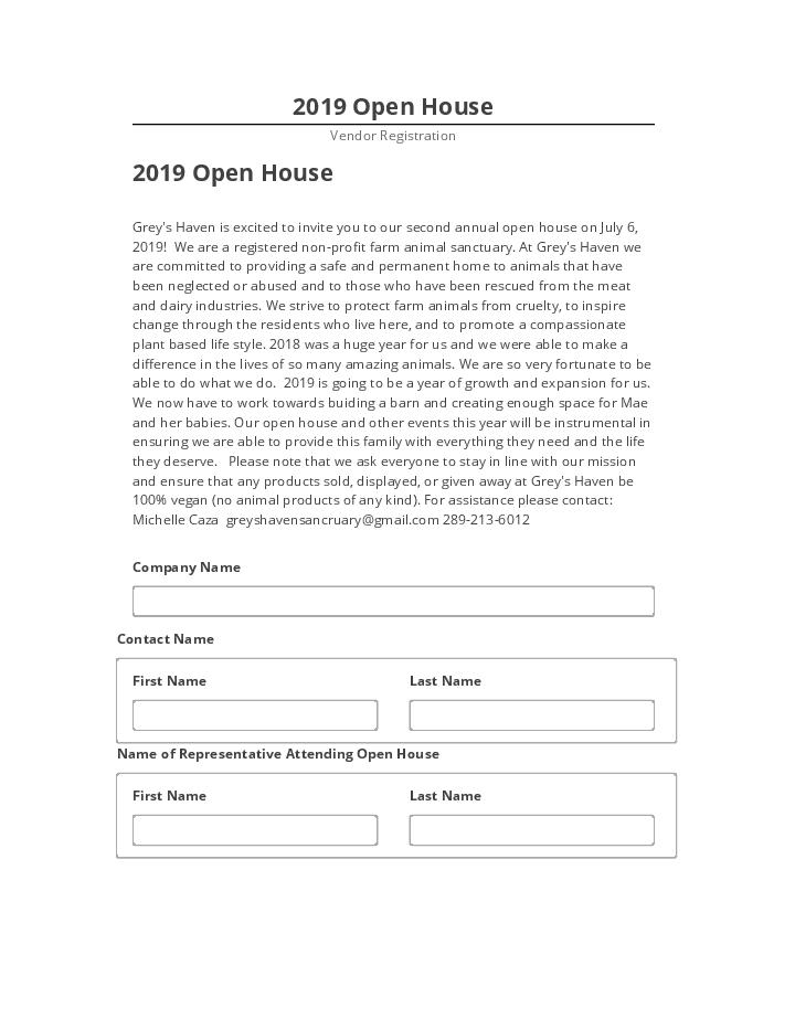 Pre-fill 2019 Open House from Salesforce