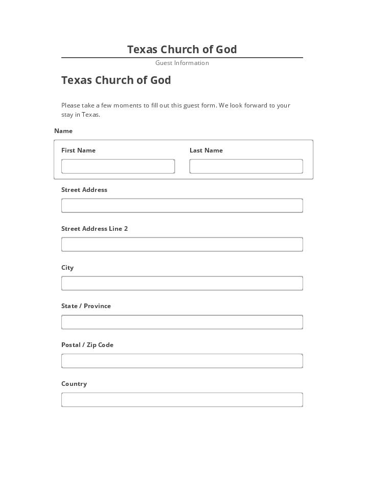 Arrange Texas Church of God in Netsuite
