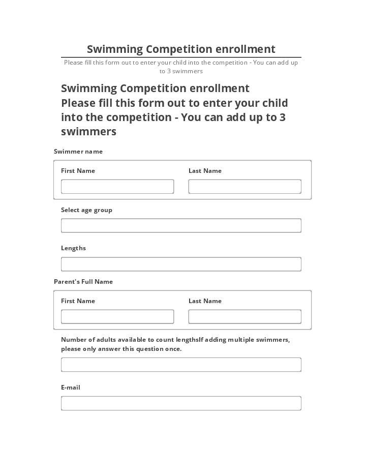 Pre-fill Swimming Competition enrollment from Microsoft Dynamics