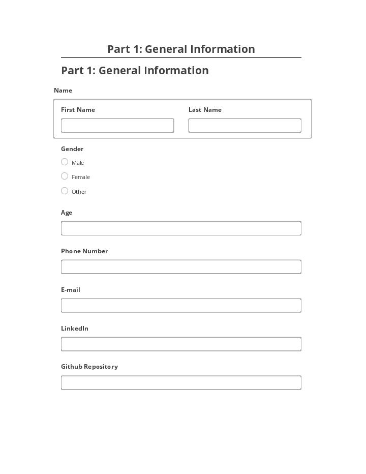 Pre-fill Part 1: General Information from Microsoft Dynamics