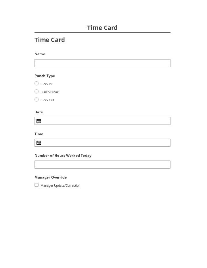 Integrate Time Card with Salesforce
