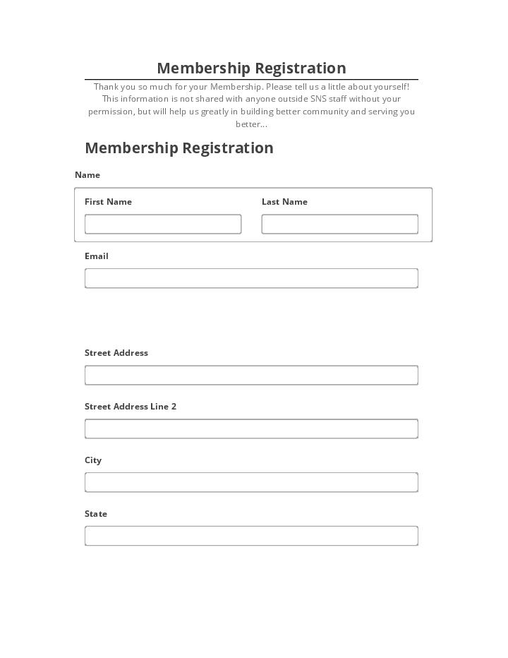 Extract Membership Registration from Microsoft Dynamics