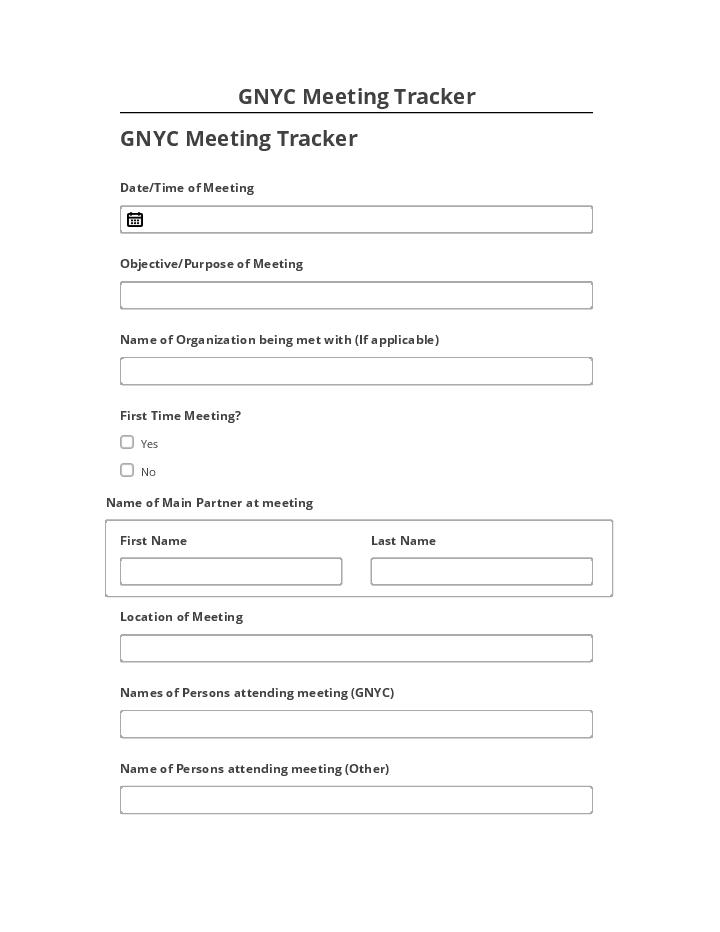 Incorporate GNYC Meeting Tracker in Salesforce