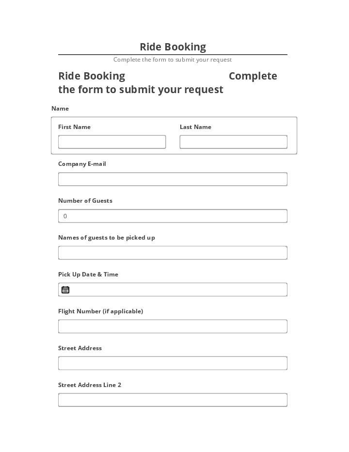 Arrange Ride Booking in Netsuite