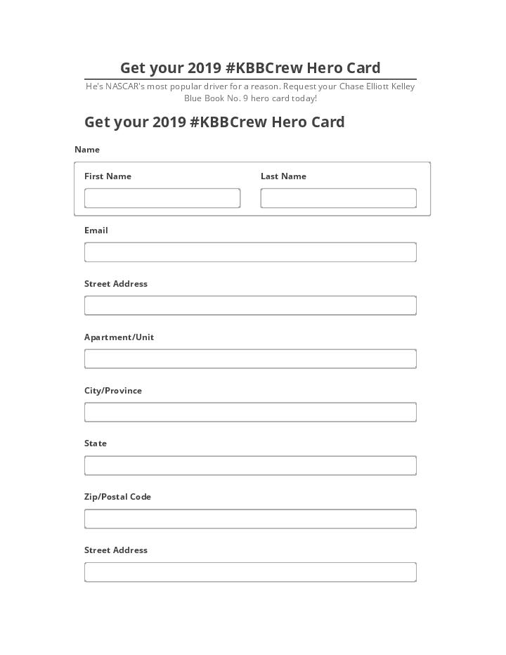 Arrange Get your 2019 #KBBCrew Hero Card in Netsuite