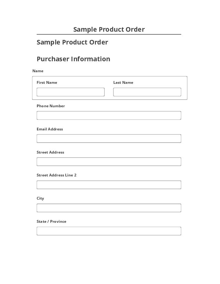 Arrange Sample Product Order in Salesforce