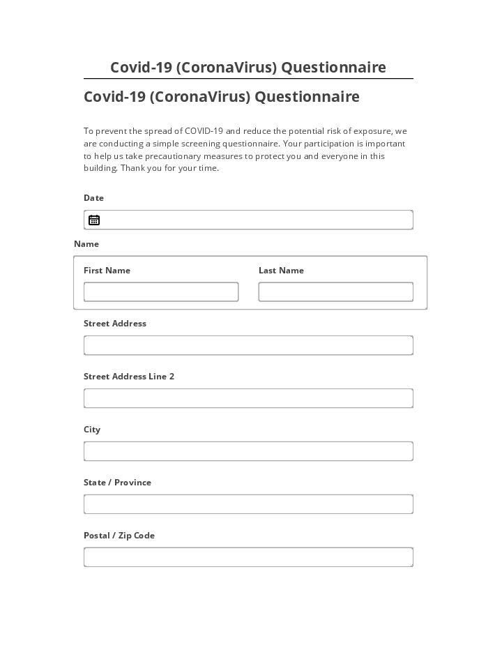 Automate Covid-19 (CoronaVirus) Questionnaire in Salesforce