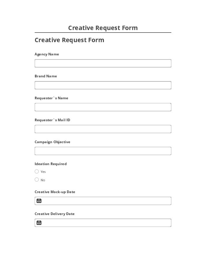 Archive Creative Request Form to Salesforce