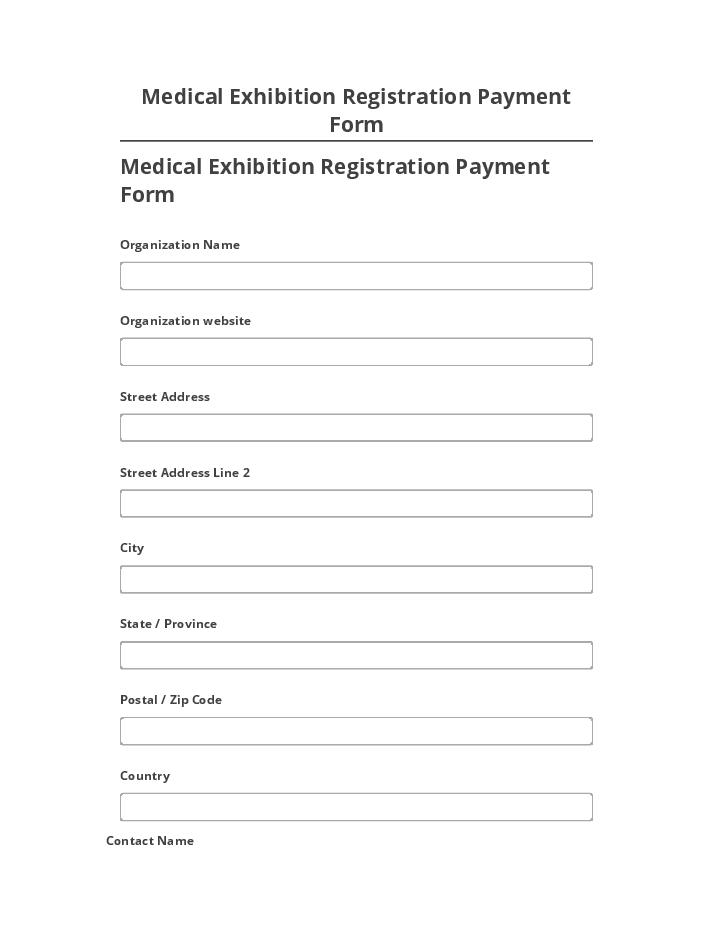 Arrange Medical Exhibition Registration Payment Form in Netsuite