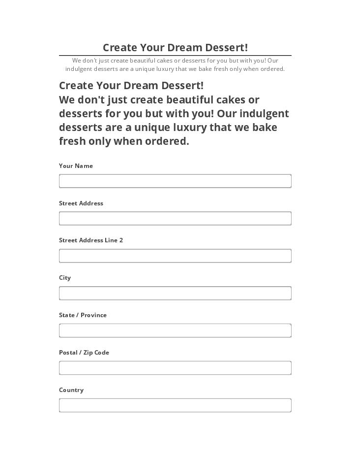 Arrange Create Your Dream Dessert! in Netsuite