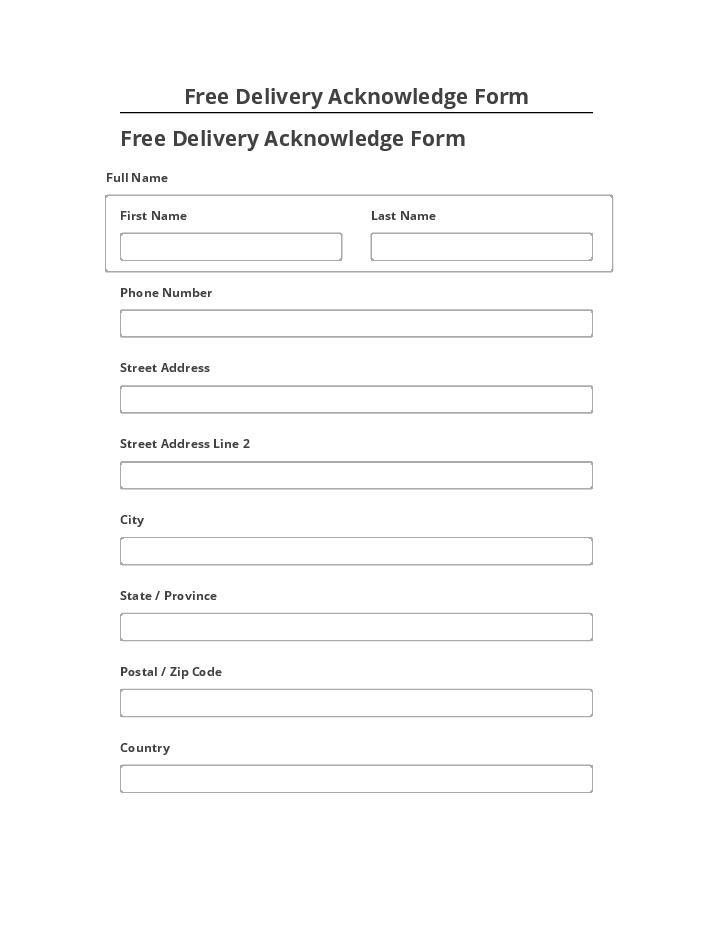 Arrange Free Delivery Acknowledge Form in Microsoft Dynamics