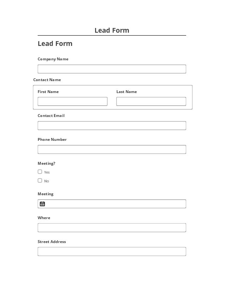 Integrate Lead Form