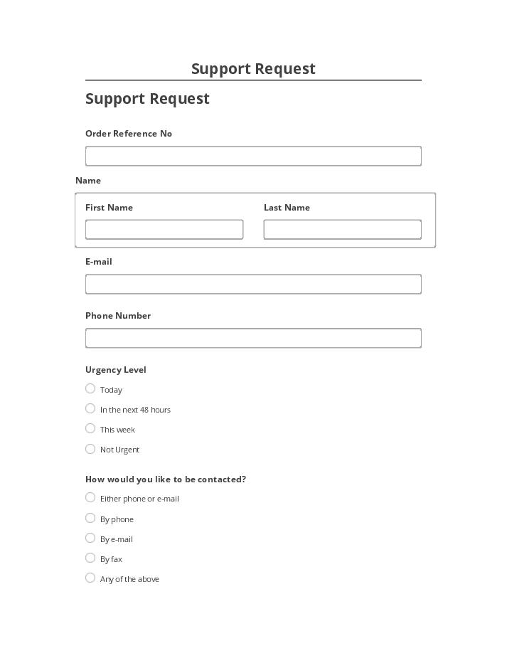 Update Support Request from Netsuite