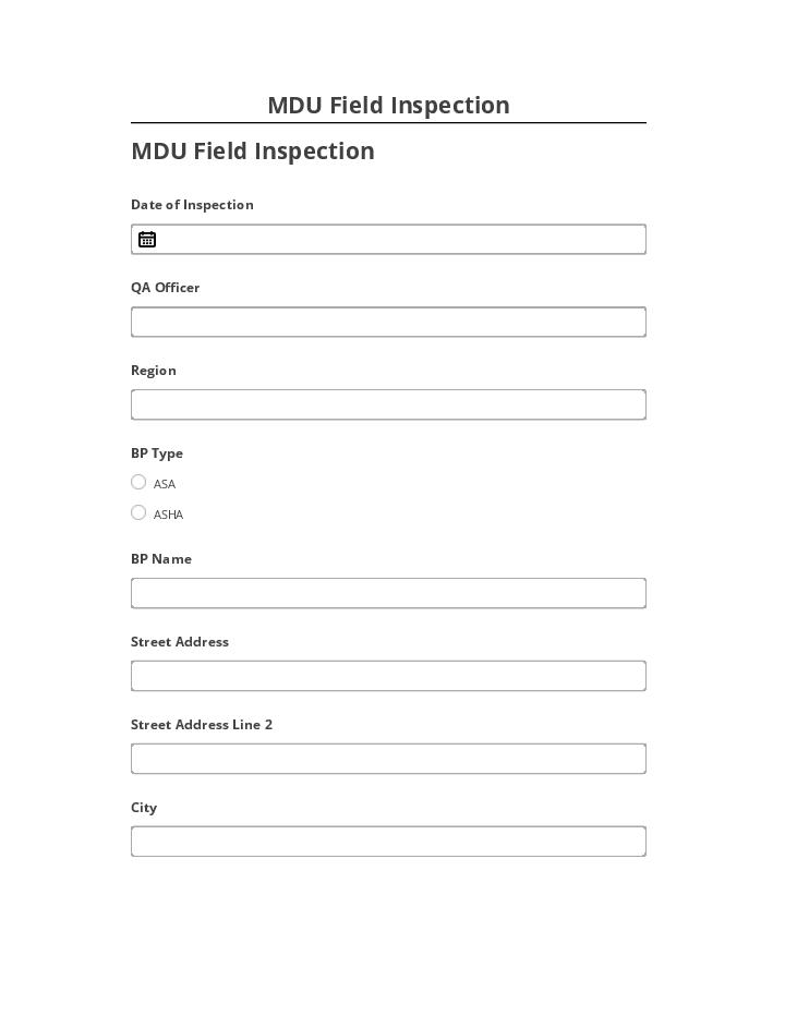 Manage MDU Field Inspection in Salesforce