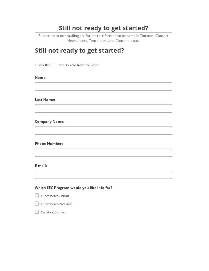 Incorporate Still not ready to get started? in Microsoft Dynamics