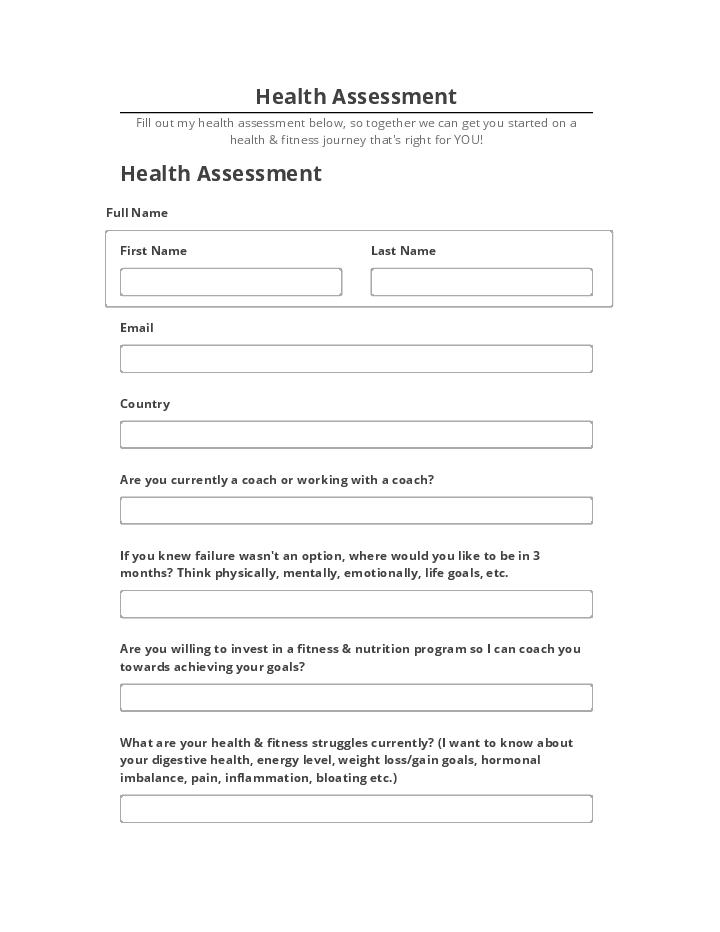 Synchronize Health Assessment with Microsoft Dynamics