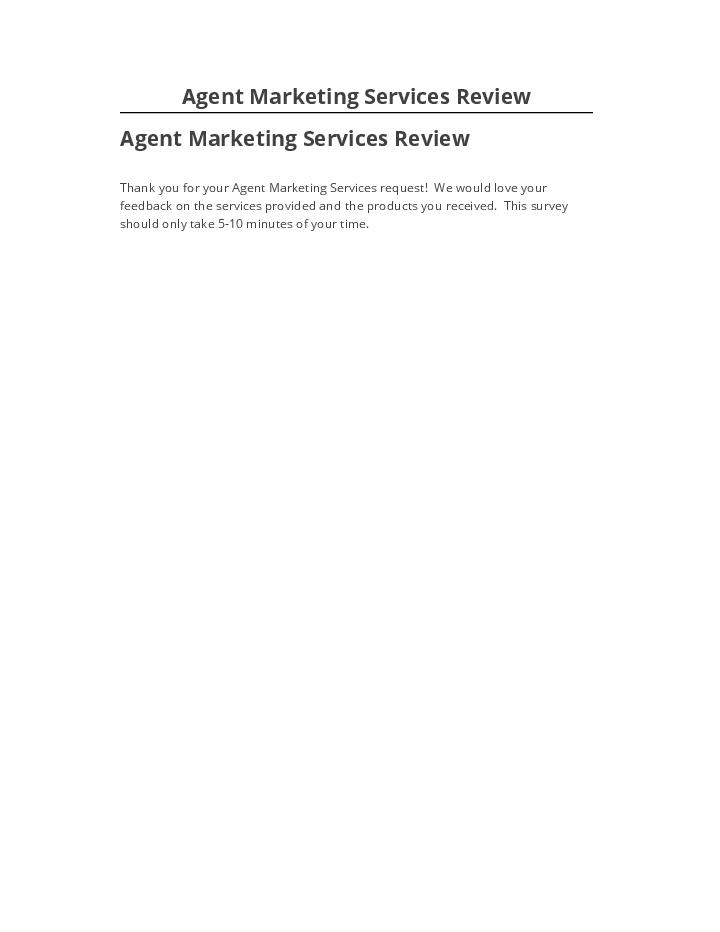 Arrange Agent Marketing Services Review in Netsuite
