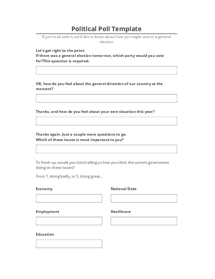 Manage Political Poll Template in Netsuite