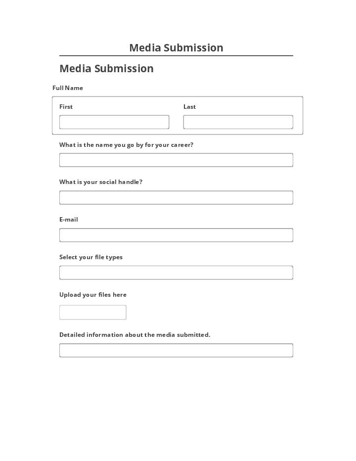 Arrange Media Submission in Netsuite