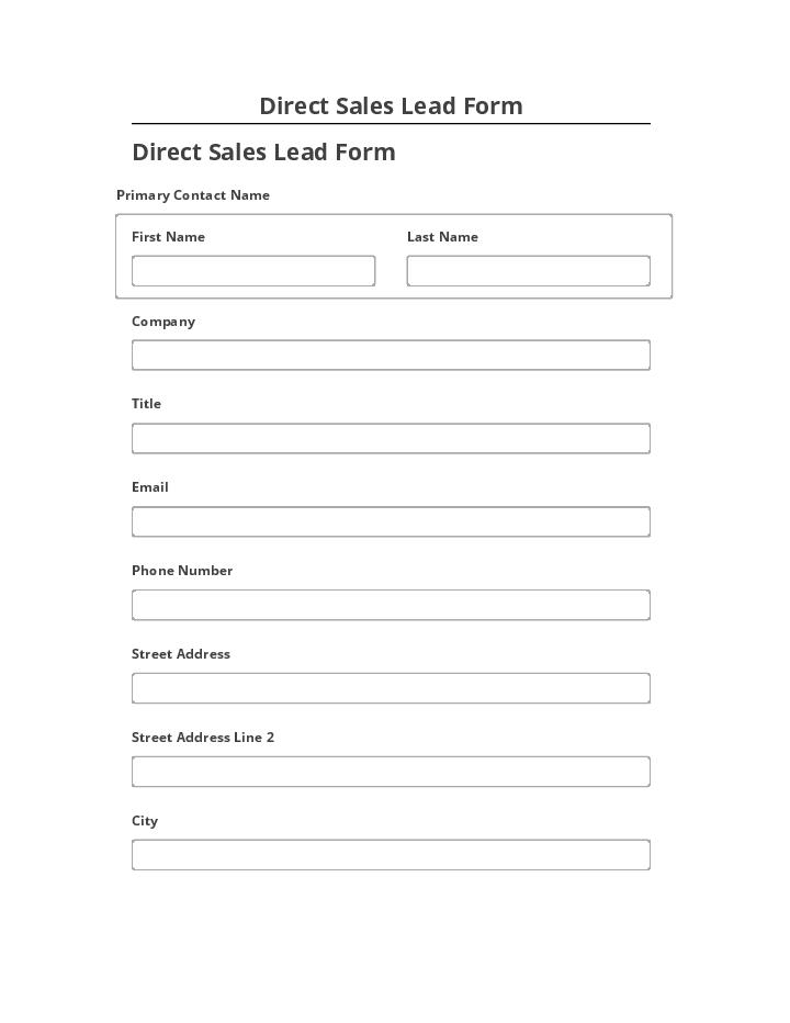 Pre-fill Direct Sales Lead Form from Salesforce