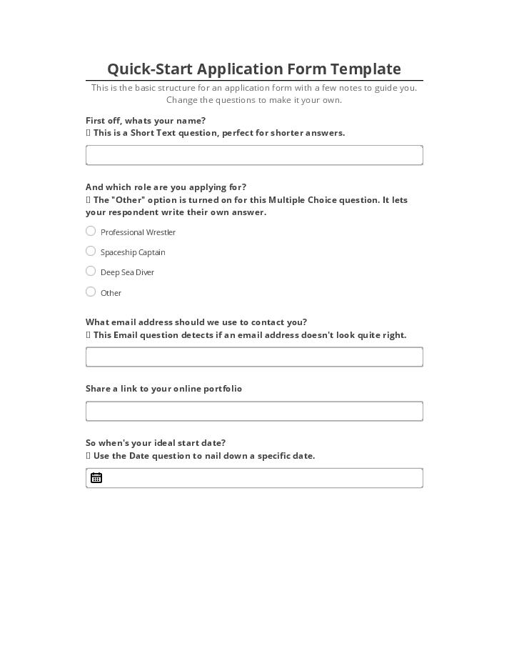 Pre-fill Quick-Start Application Form Template from Microsoft Dynamics