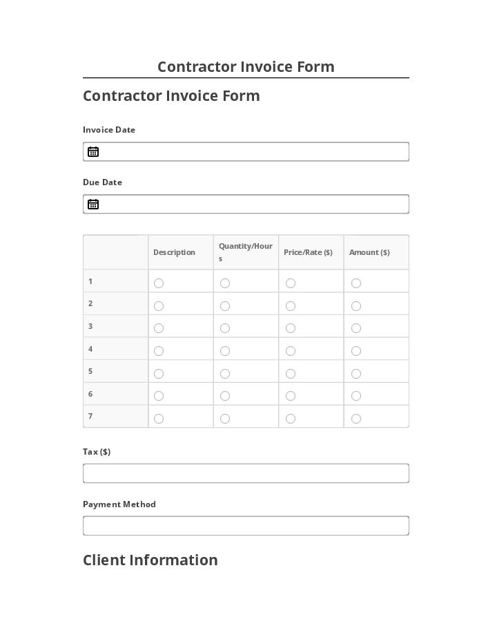 Integrate Contractor Invoice Form with Microsoft Dynamics