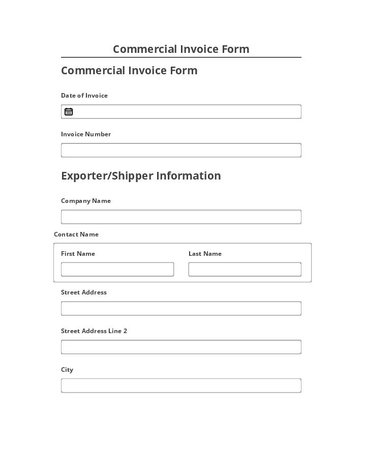 Synchronize Commercial Invoice Form