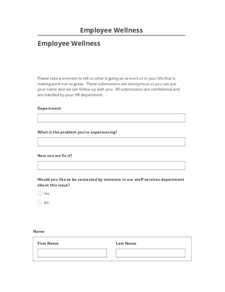 Update Employee Wellness from Netsuite
