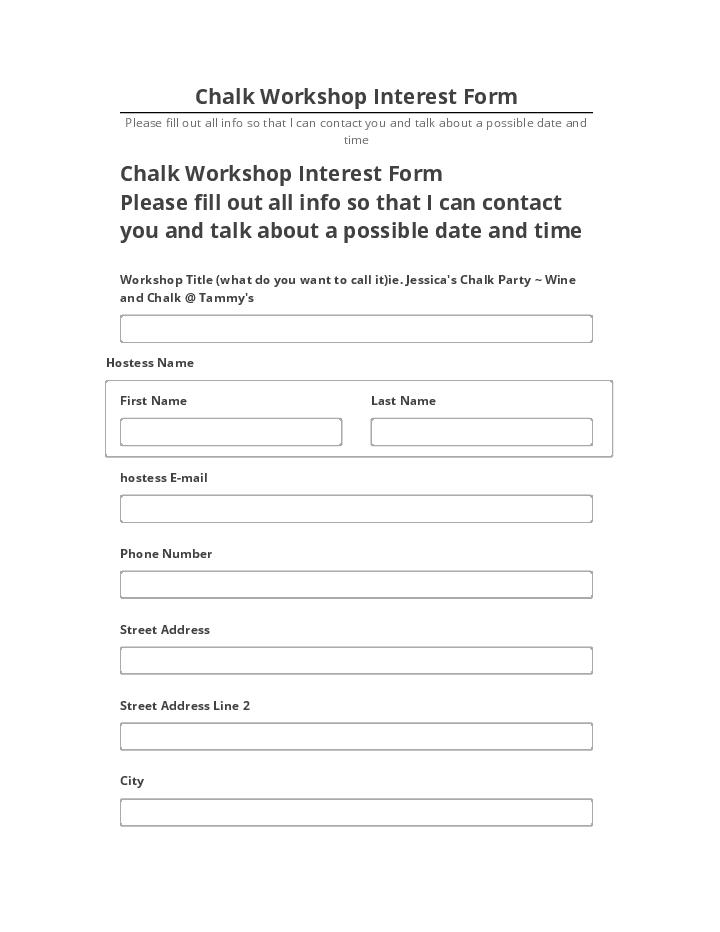 Synchronize Chalk Workshop Interest Form with Salesforce