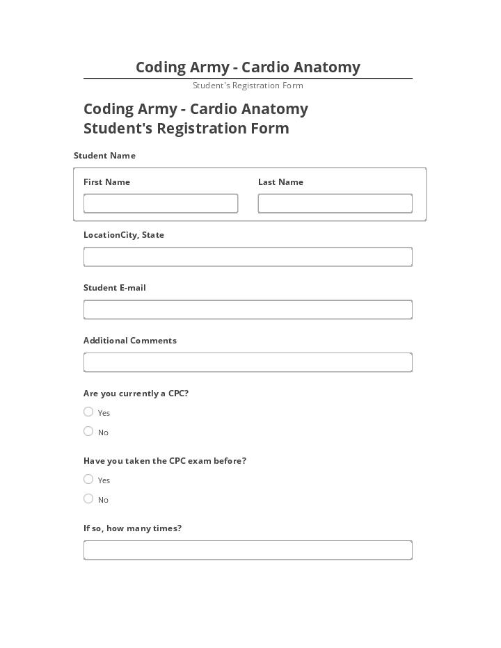 Export Coding Army - Cardio Anatomy to Microsoft Dynamics