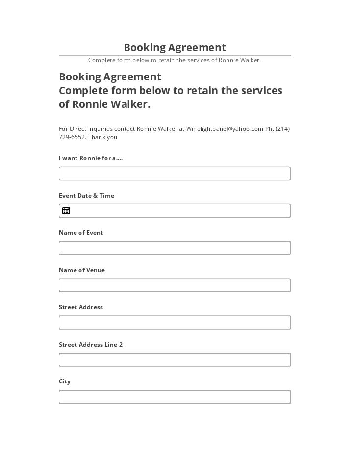Update Booking Agreement