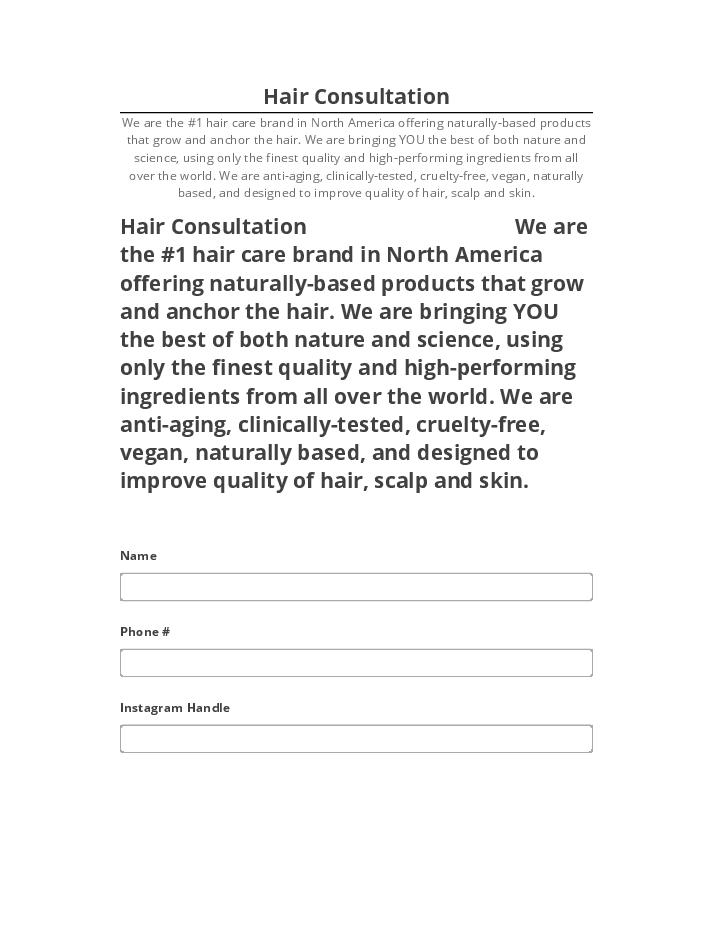 Extract Hair Consultation from Netsuite
