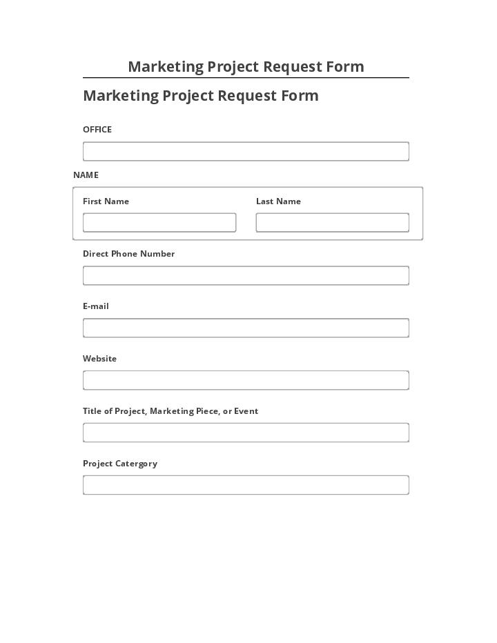 Update Marketing Project Request Form from Microsoft Dynamics