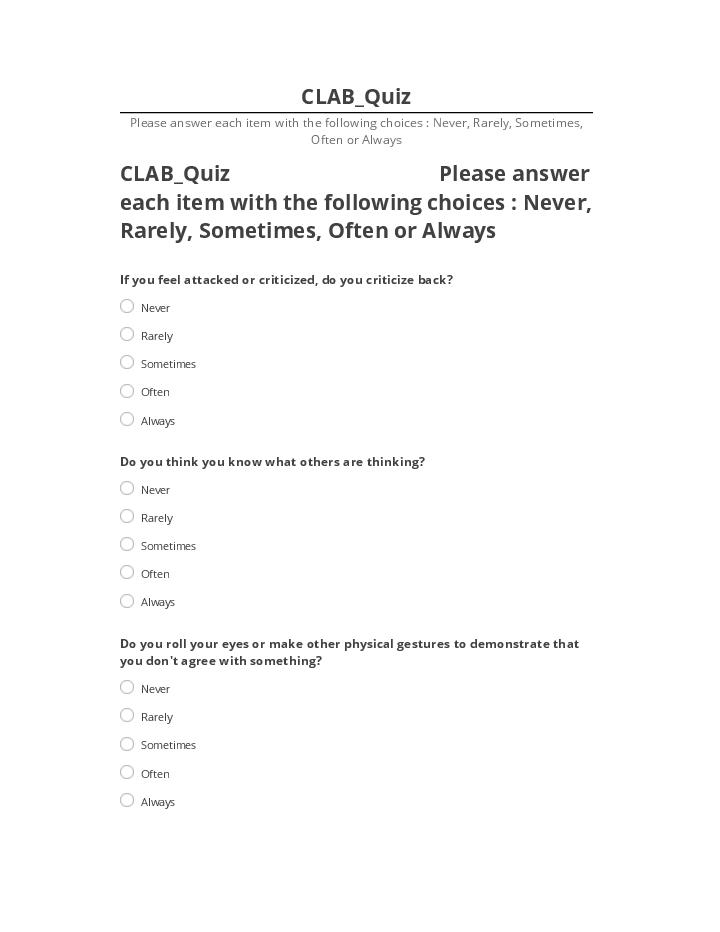 Arrange CLAB_Quiz