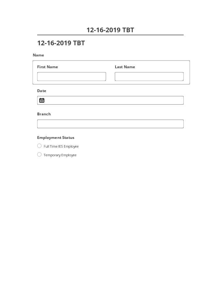 Incorporate 12-16-2019 TBT in Microsoft Dynamics