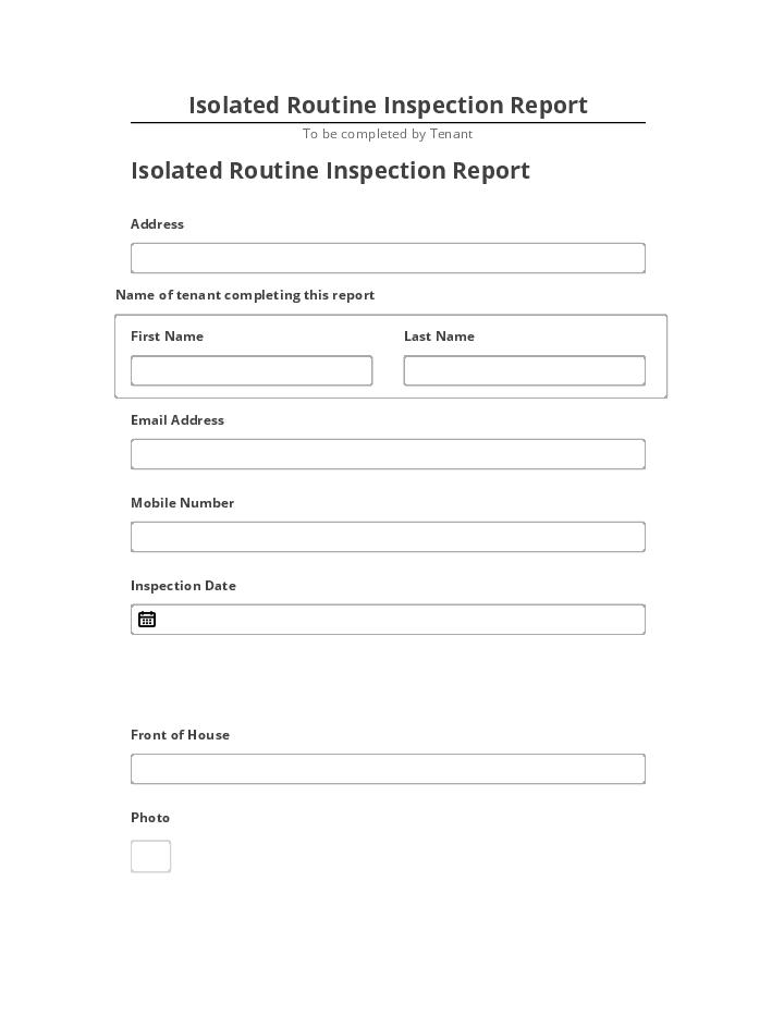 Pre-fill Isolated Routine Inspection Report from Microsoft Dynamics