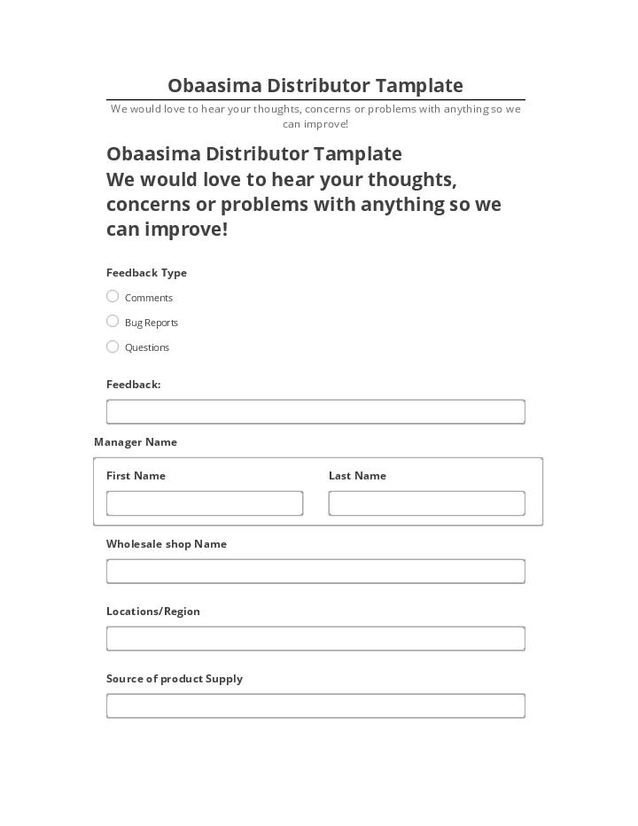 Incorporate Obaasima Distributor Tamplate in Microsoft Dynamics