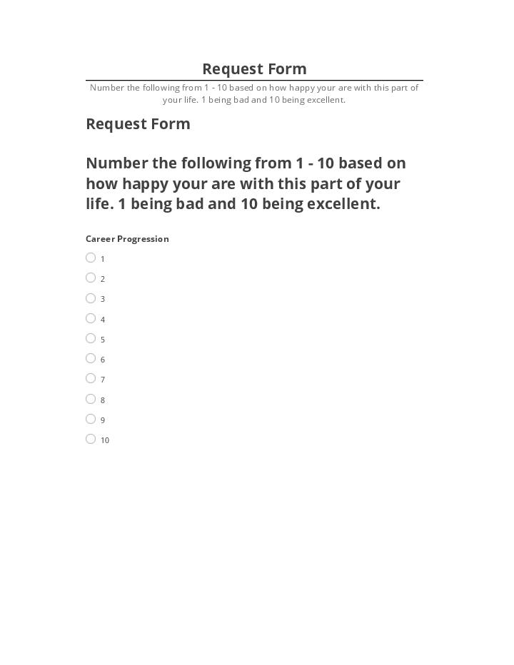 Incorporate Request Form in Salesforce