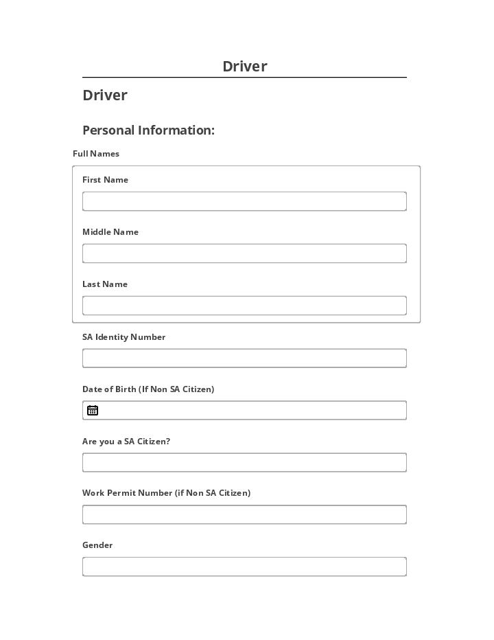 Automate Driver in Salesforce