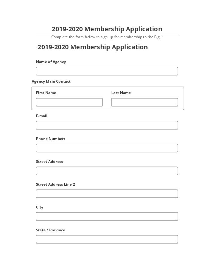 Synchronize 2019-2020 Membership Application with Salesforce