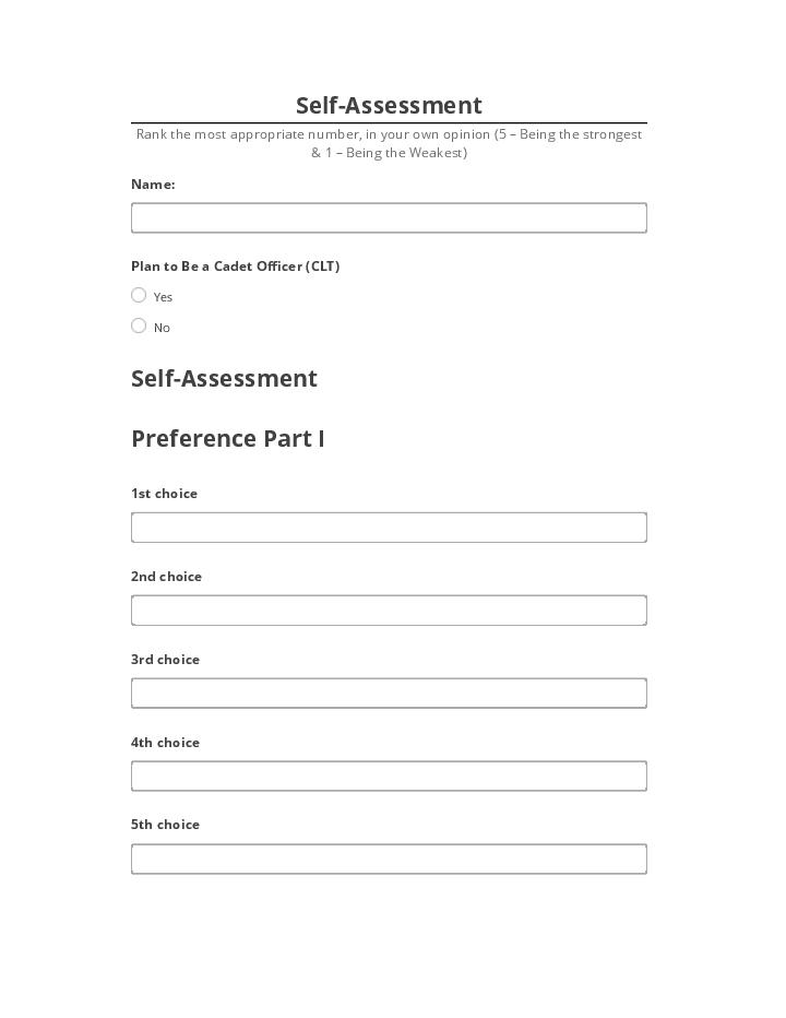 Pre-fill Self-Assessment from Netsuite
