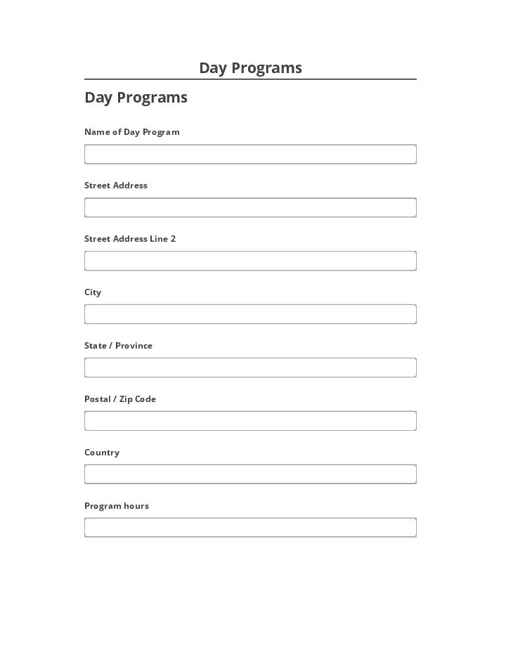 Export Day Programs to Salesforce