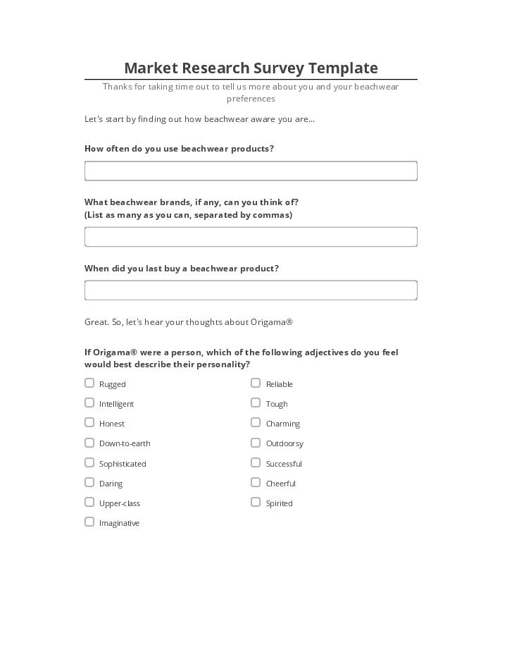Archive Market Research Survey Template to Salesforce