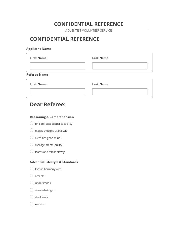 Arrange CONFIDENTIAL REFERENCE in Microsoft Dynamics