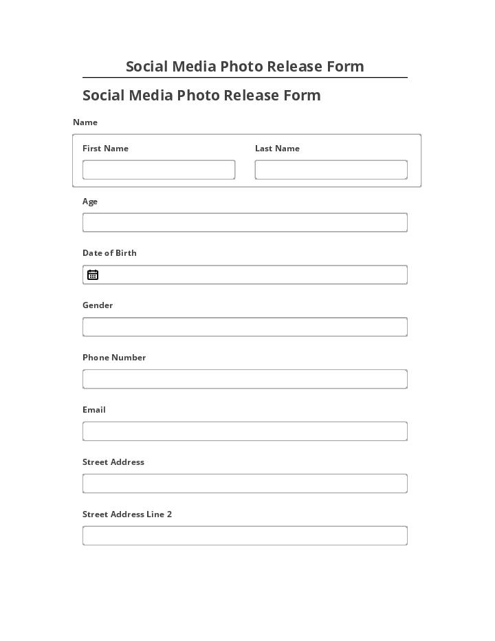 Integrate Social Media Photo Release Form with Netsuite